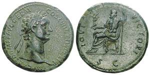 Domitianus 81-96Sestertius, Rome, 88-89, AE ... 