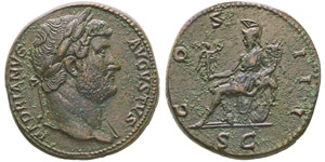 Hadrianus 117-138Sestertius, Rome, 127, AE ... 