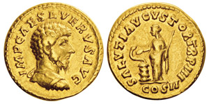 Lvcius Verus co-empereur 161-169Aureus, ... 