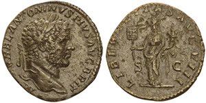 Caracalla 198-217Sestertius, Rome, 213, AE ... 