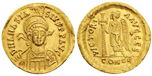 Anastasius 491-518Solidus, Constantinople, ... 