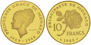 Rainier 1949-2005 Piéfort de 10 francs, ... 