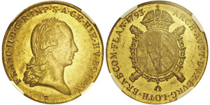 Franz II 1792-1806Souverain d’or, Venice, ... 
