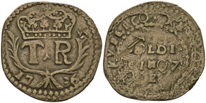 Théodore de Neuhof 17365 soldi, Orezza, ... 