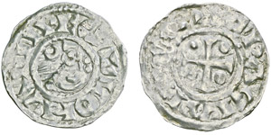 CarolingiensLothaire II 855-869Denier ... 