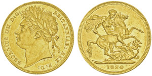 George IV 1820-18301 Pound, 1824, AU ... 
