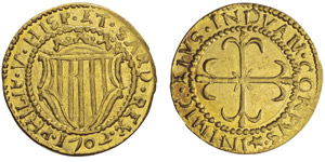 CagliariFilippo V 1700-1719Scudo d’oro, ... 