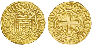 Joao II 1481-1495Cruzado, Lisbonne, non ... 