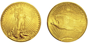 20 Dollars,Philadelphie, 1924, AU 33.43g.Ref ... 