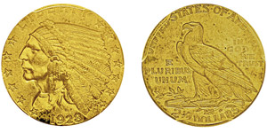 2.5 Dollars,Philadelphie, 1928, AU 4.18g.Ref ... 