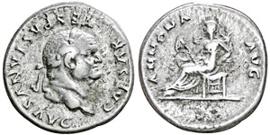 Vespasianus 69-79 Denarius, Rome, 78-79, AG ... 