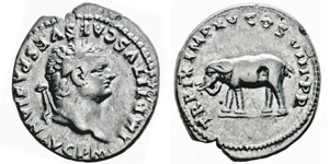 Titus 79-81 Denarius, Rome, 80, AG 3.45 g ... 