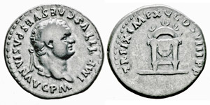 Titus 79-81 Denarius, Rome, 80, AG 3.31  g ... 