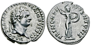 Titus 79-81 Denarius, Rome, 80, AG 3.49 g ... 