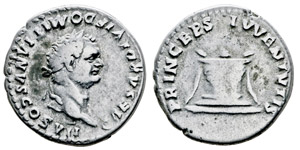 Titus 79-81 Denarius, Rome, 80, AG 3.35 g ... 
