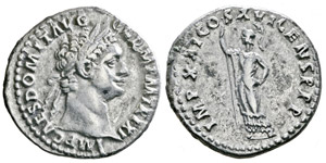Domitianus 81-96 Denarius, Rome, 92, AG 3.40 ... 
