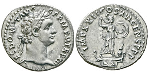 Domitianus 81-96 Denarius, Rome, 92-93, AG ... 