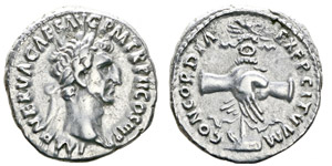 Nerva 96-98 Denarius, Rome, 97, AG 3.39 g ... 