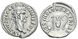 Nerva 96-98 Denarius, Rome, 97, AG 3.40 g ... 