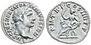Traianus 98-117 Denarius, Rome, 101-102, AG ... 