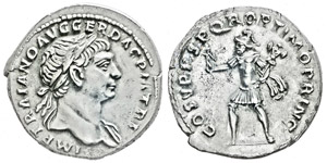 Traianus 98-117 Denarius, Rome,103-111 , AG ... 