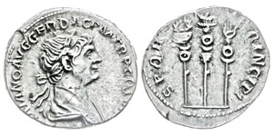 Traianus 98-117 Denarius, Rome, 104-111, AG ... 