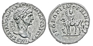 Traianus 98-117 Denarius, Rome, 112-114, AG ... 
