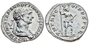 Traianus 98-117 Denarius, Rome, 114-117, AG  ... 