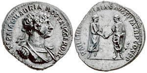 Hadrianus 117-138 Denarius, Rome, 117, AG ... 