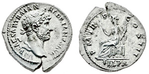 Hadrianus 117-138 Denarius, Rome, 119-112, ... 