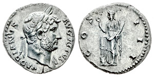 Hadrianus 117-138 Denarius, Rome, 125-128, ... 