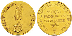 Germany, Médaille en or, Mainz, 1962, AU ... 