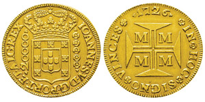 Brazil, Joao V 1706-1750 20000 Reis, 1726 M, ... 