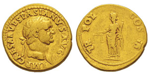 Vespasianus 69-79 Aureus, Lugdunum, 70-71, ... 