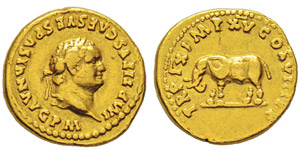 Titus 79-81 Aureus, Rome, 79-80, AU 7.29 g. ... 
