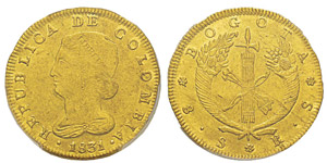 Colombia, Gran Colombia 1819-1831 8 Escudos, ... 