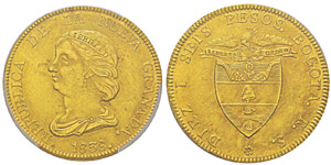 Colombia, Nueva Granada 1832-1858 16 Pesos, ... 