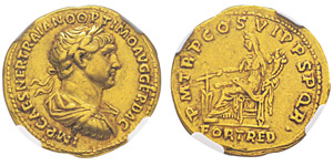Traianus 98-117 Aureus, Rome, 112-117, AU ... 