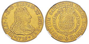 Spain, Felipe V 1700-1746 8 Escudos, Madrid, ... 