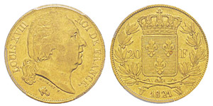 France, Louis XVIII 1815-1824 20 Francs, ... 