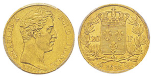 France, Charles X 1824-1830 20 Francs, ... 