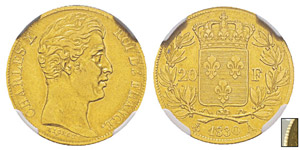 France, Charles X 1824-1830 20 Francs ... 