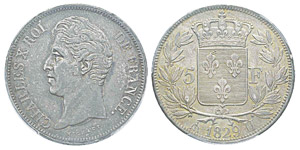 France, Charles X 1824-1830 5 Francs, La ... 