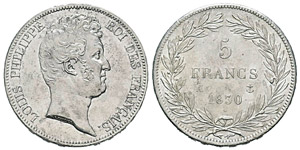France, Louis Philippe 1830-1848 5 Francs, ... 