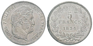France, Louis Philippe 1830-1848 5 Francs, ... 