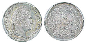 France, Louis Philippe 1830-1848 1/4 Franc, ... 