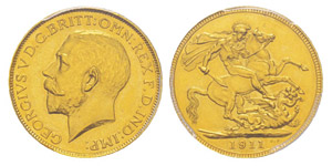 Great Britain, George V 1910-1936 Sovereign, ... 