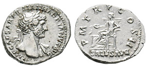 Hadrianus 117-138 Denarius, Rome, 119-122, ... 