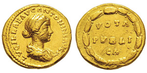Marcus Aurelius 161-180 pour Lvcilla Aureus, ... 