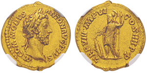 Commodvs 180-192 Aureus, Rome, 183, AU 7.24 ... 